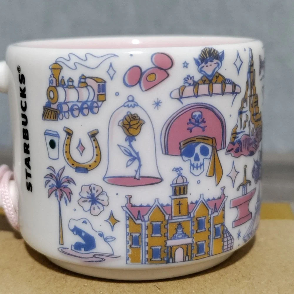 Disney 50th‎ Anniversary Been There Series Starbucks Mug Ornament Magic Kingdom